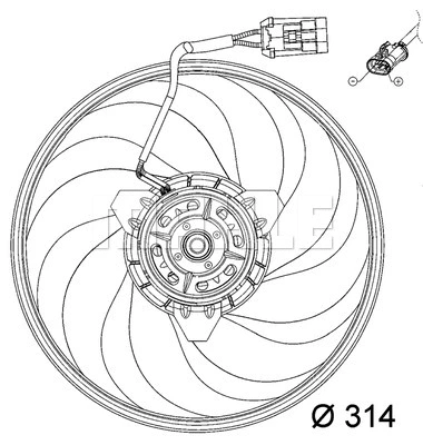 Fan, engine cooling (CFF 118 000P)