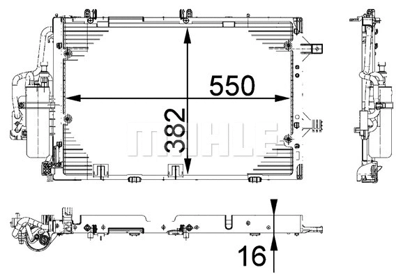 Condenser, air conditioning (AC 335 000P)