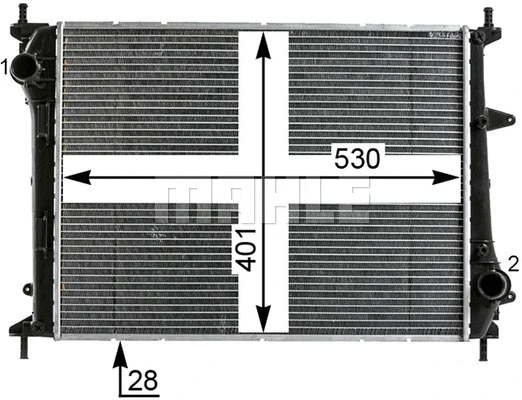Radiator, engine cooling