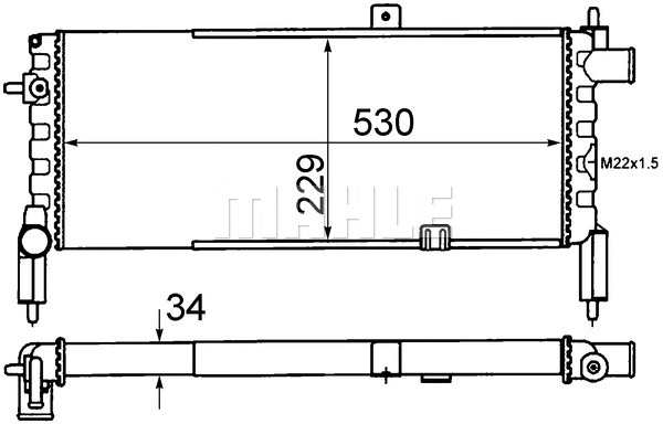 Radiator, engine cooling (CR 442 000S)