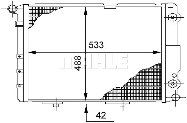 Radiator, engine cooling (CR 294 000S)