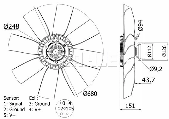 Fan, engine cooling (CFF 439 000S)