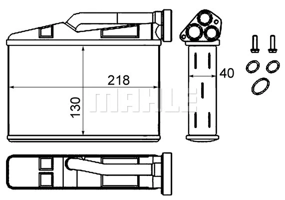 Heat Exchanger, interior heating (AH 240 000S)