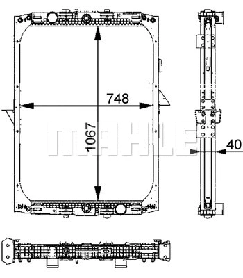 Radiator, engine cooling (CR 728 000P)