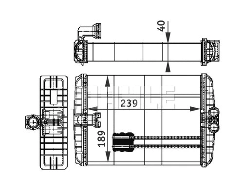Heat Exchanger, interior heating (AH 110 000P)