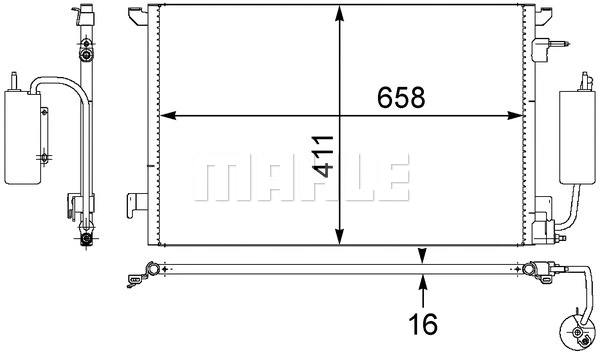 Condenser, air conditioning (AC 407 000S)