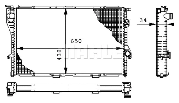 Radiator, engine cooling