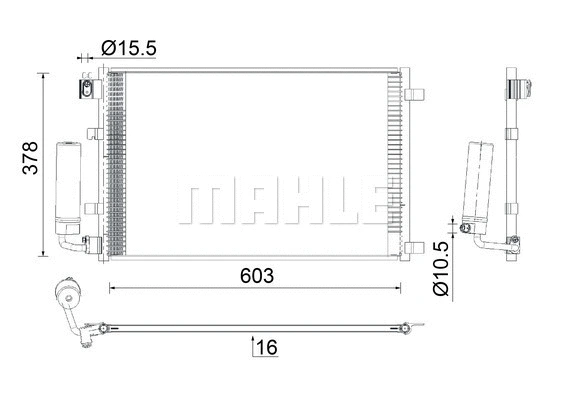 Condenser, air conditioning (AC 923 000S)