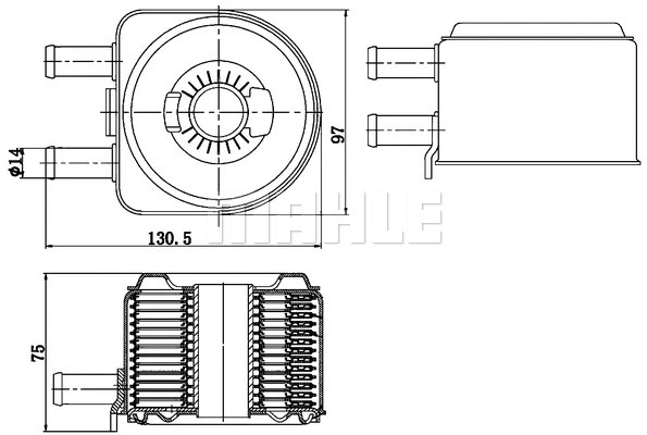 Oil Cooler, engine oil (CLC 176 000S)