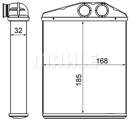 Heat Exchanger, interior heating (AH 13 000S)