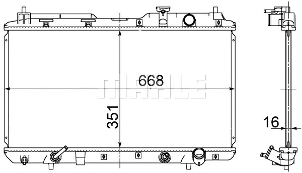 Radiator, engine cooling (CR 740 000S)