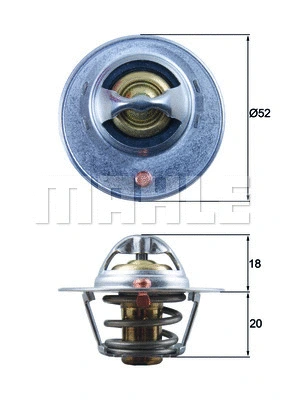 Thermostat, coolant