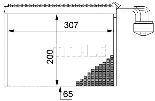 Evaporator, air conditioning (AE 63 000P)
