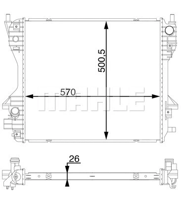 Radiator, engine cooling (CR 1358 000S)