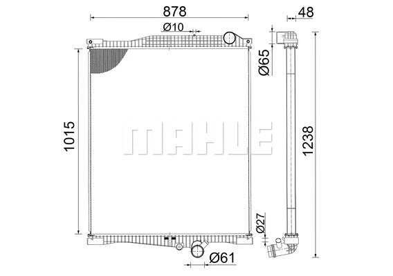 Radiator, engine cooling (CR 2095 000S)