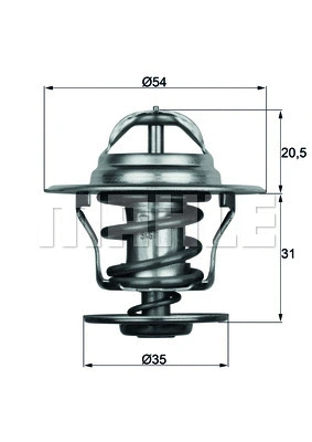 Thermostat, coolant (TX 15 84D)