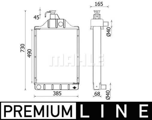 Radiator, engine cooling (CR 2416 000P)