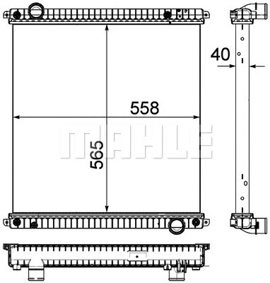Radiator, engine cooling (CR 1046 000P)