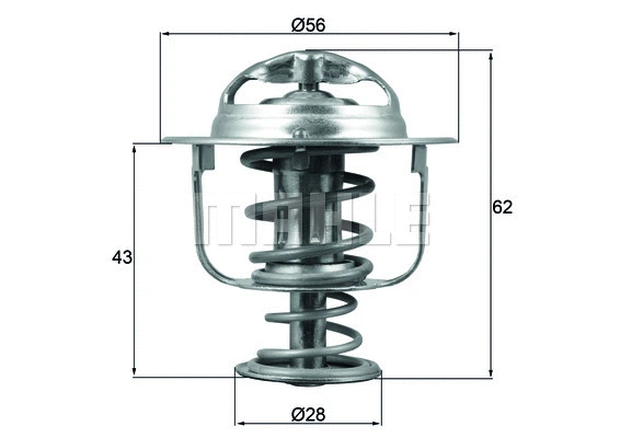 Thermostat, coolant (TX 197 71D)