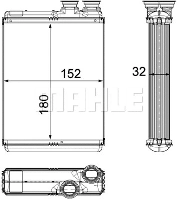 Heat Exchanger, interior heating (AH 190 000P)