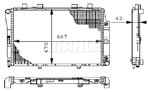 Radiator, engine cooling (CR 246 000P)