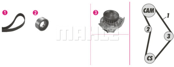 Water Pump & Timing Belt Kit (CPK 126 000P)