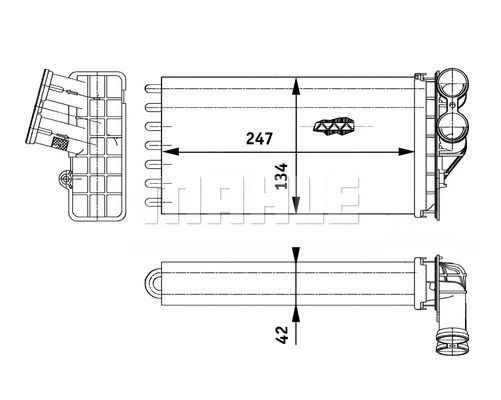 Heat Exchanger, interior heating (AH 82 000P)