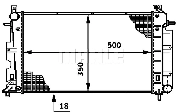 Radiator, engine cooling (CR 643 000S)