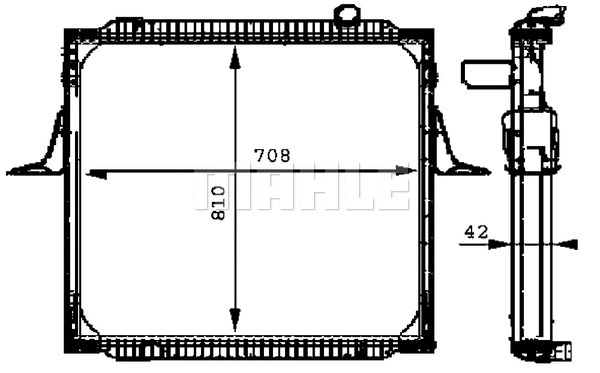 Radiator, engine cooling (CR 699 000P)