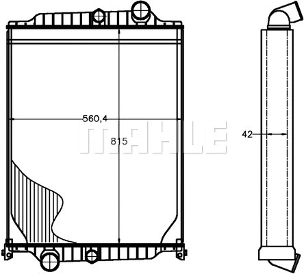 Radiator, engine cooling (CR 1226 000P)