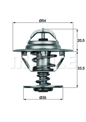 Thermostat, coolant (TX 8 83D)