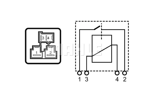 Relay, glow plug system