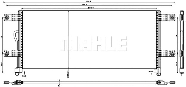 Condenser, air conditioning (AC 784 000P)