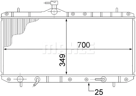 Radiator, engine cooling (CR 1517 000S)