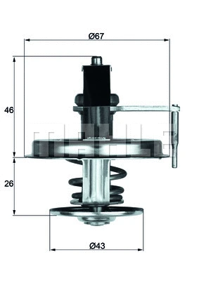 Thermostat, coolant (TX 22 84D)
