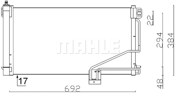 Condenser, air conditioning (AC 347 001S)