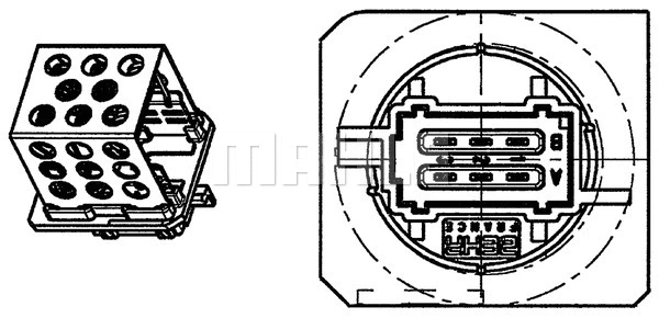 Resistor, interior blower (ABR 92 000P)