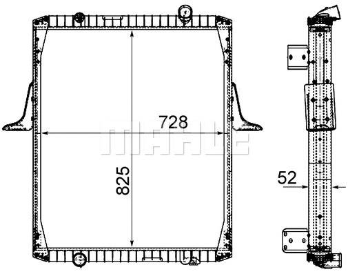 Radiator, engine cooling (CR 2091 000P)
