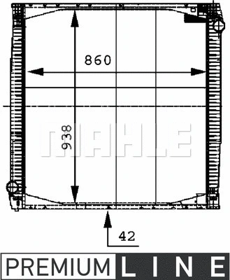 Radiator, engine cooling (CR 696 000P)