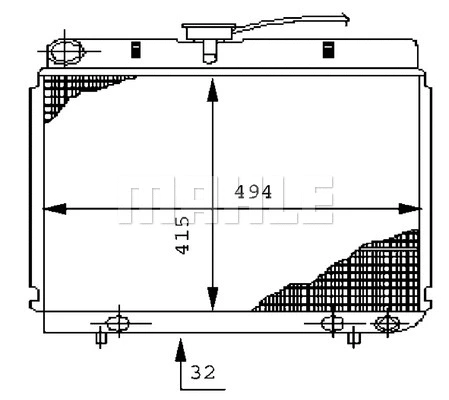 Radiator, engine cooling