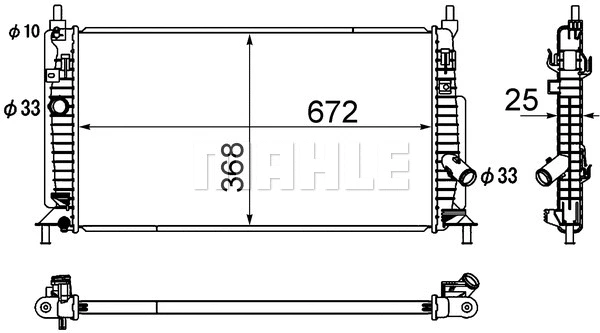 Radiator, engine cooling (CR 1888 000S)