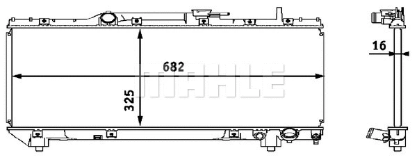 Radiator, engine cooling (CR 535 000S)