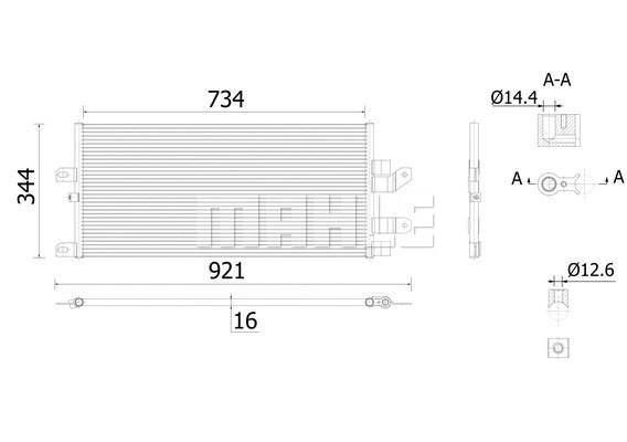 Condenser, air conditioning (AC 903 000S)