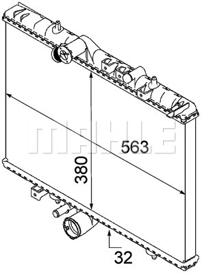 Radiator, engine cooling (CR 884 000P)