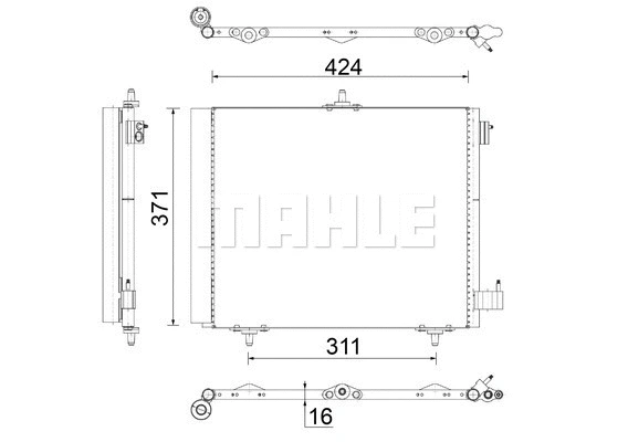 Condenser, air conditioning (AC 460 000S)