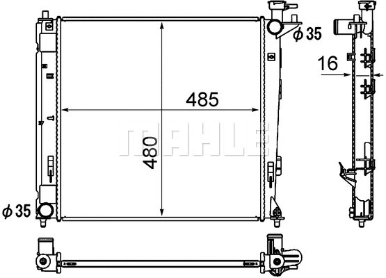 Radiator, engine cooling (CR 1893 000S)