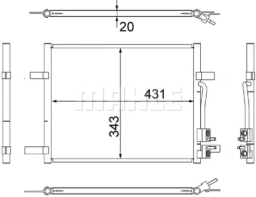Condenser, air conditioning (AC 511 000S)