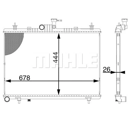 Radiator, engine cooling (CR 1605 000S)