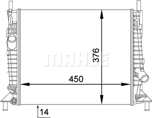 Radiator, engine cooling