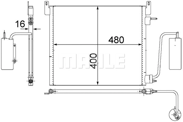 Condenser, air conditioning (AC 408 000S)